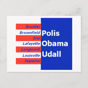 Obama Udall Boulder Postcard