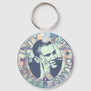 Obama Unity, Hope, Change and Peace 2012 Key Ring