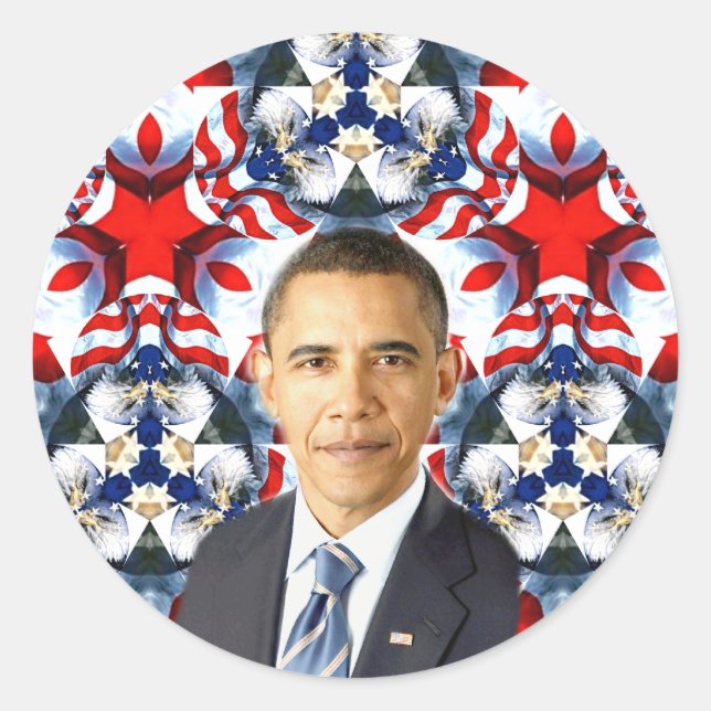 Obama,USA_ Classic Round Sticker (Front)