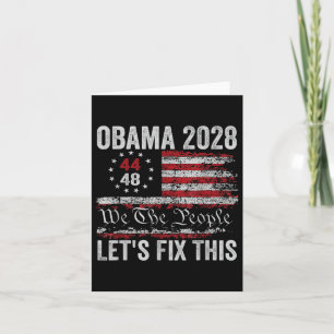 Obama Vintage Flag Retro Patriotic 2028 Political Card