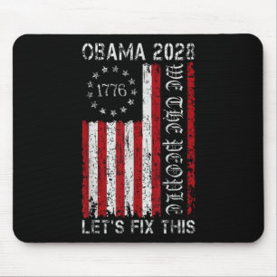 Obama Vintage Flag Retro Patriotic 2028 Political Mouse Pad