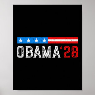 Obama Vintage Flag Retro Patriotic 2028 Political Poster