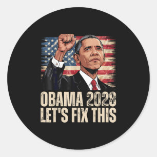 Obama Vintage President 2028 Obama _13 Classic Round Sticker