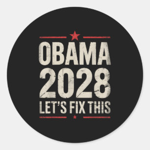 Obama Vintage President 2028 Obama _21 Classic Round Sticker