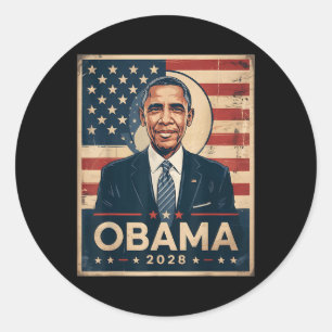 Obama Vintage President 2028 Obama _27 Classic Round Sticker
