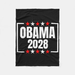 Obama Vintage President 2028 Obama _6 Fleece Blanket