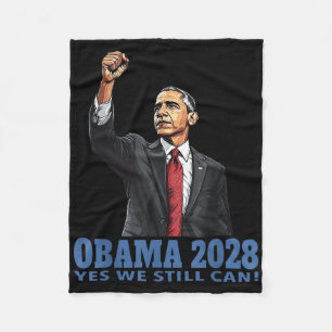 Obama Vintage President 2028 Obama _9 Fleece Blanket