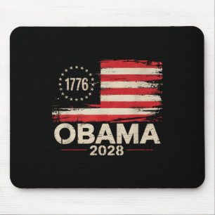 Obama Vintage President 2028 Obama Retro Flag Amer Mouse Pad