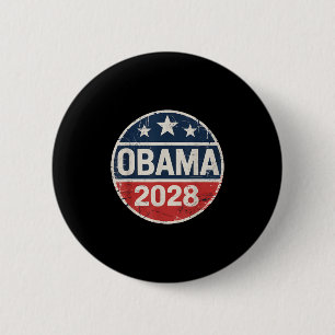 Obama Vintage Retro Patriotic 2028 Political Prote 6 Cm Round Badge
