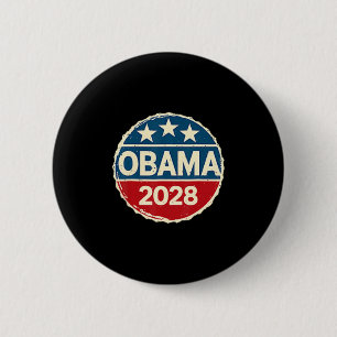 Obama Vintage Retro Patriotic 2028 Political Prote 6 Cm Round Badge