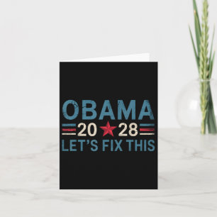 Obama Vintage Retro Patriotic 2028 Political Prote Card