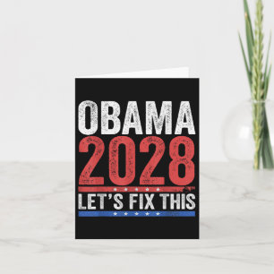 Obama Vintage Retro Patriotic 2028 Political Prote Card