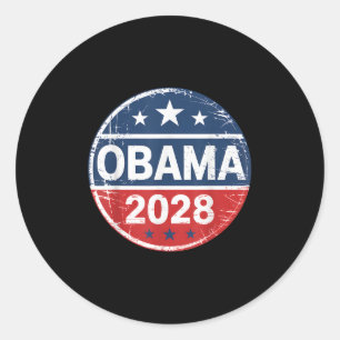 Obama Vintage Retro Patriotic 2028 Political Prote Classic Round Sticker