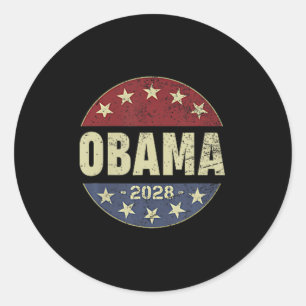 Obama Vintage Retro Patriotic 2028 Political Prote Classic Round Sticker