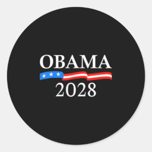 Obama Vintage Retro Patriotic 2028 Political Prote Classic Round Sticker