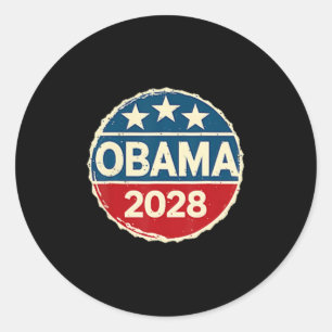 Obama Vintage Retro Patriotic 2028 Political Prote Classic Round Sticker
