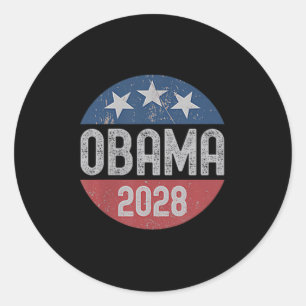 Obama Vintage Retro Patriotic 2028 Political Prote Classic Round Sticker