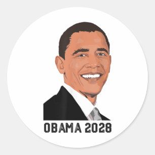 Obama Vintage Retro Patriotic 2028 Political Prote Classic Round Sticker