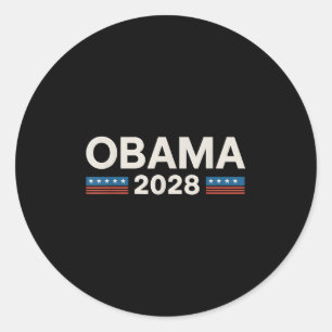 Obama Vintage Retro Patriotic 2028 Political Prote Classic Round Sticker