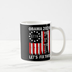 Obama Vintage Retro Patriotic 2028 Political Prote Coffee Mug