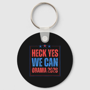Obama Vintage Retro Patriotic 2028 Political Prote Key Ring