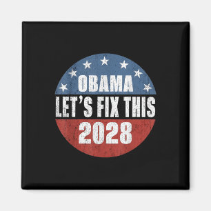 Obama Vintage Retro Patriotic 2028 Political Prote Magnet