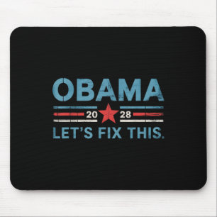 Obama Vintage Retro Patriotic 2028 Political Prote Mouse Pad