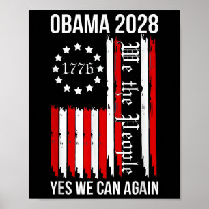 Obama Vintage Retro Patriotic 2028 Political Prote Poster