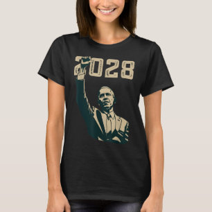 Obama Vintage Retro Patriotic 2028 Political Prote T-Shirt