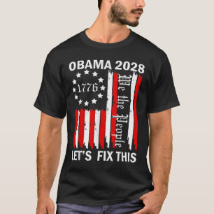 Obama Vintage Retro Patriotic 2028 Political Prote T-Shirt