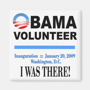Obama Volunteer Magnet (white)