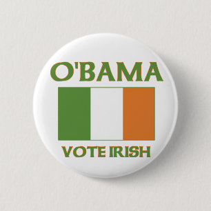 Obama vote Irish button