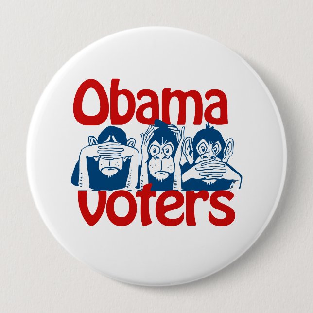 Obama Voters 10 Cm Round Badge (Front)