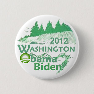 OBAMA WASHINGTON 6 CM ROUND BADGE