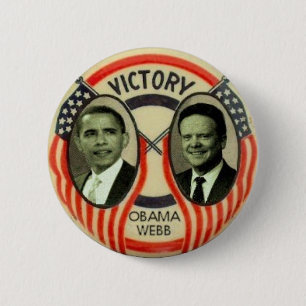 Obama & Webb 6 Cm Round Badge