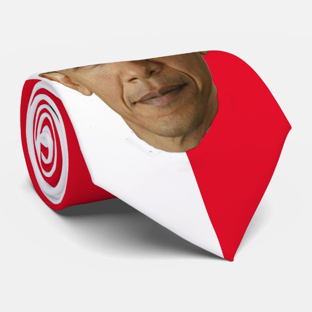 OBAMA-WHITE & ANY --CHANGEABLE BACKGROUND TIE (Rolled)