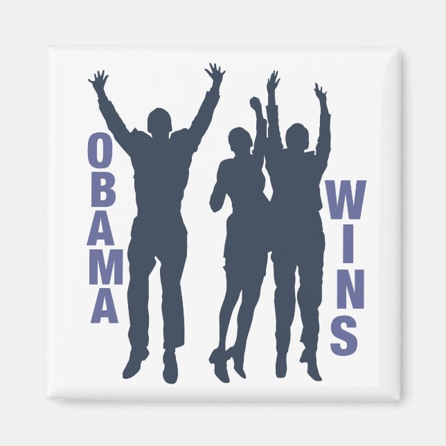Obama Wins Magnet (Front)