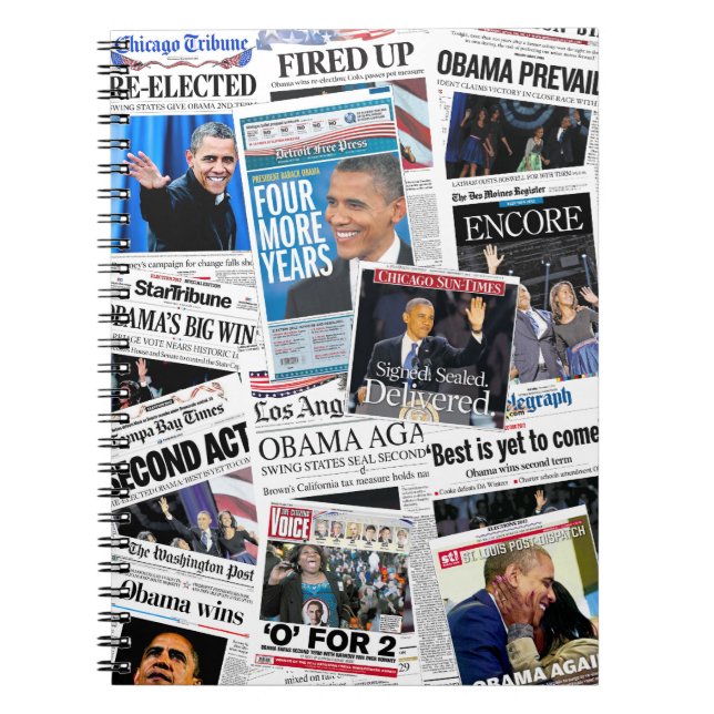 Obama Wins Re-Election 2012 Notebook (Front)