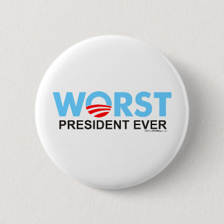 Obama WorstEver 6 Cm Round Badge