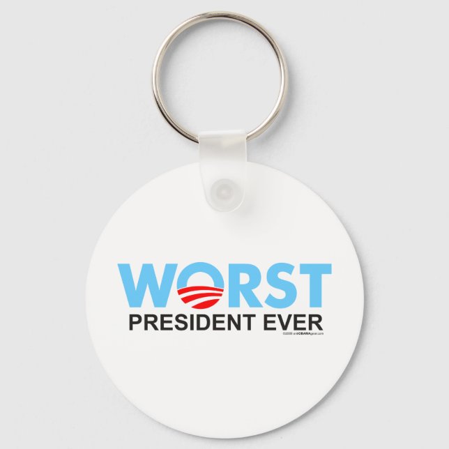 Obama WorstEver Key Ring (Front)