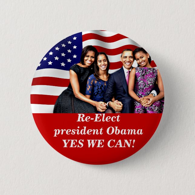 Obama,Yes We Can_ 6 Cm Round Badge (Front)
