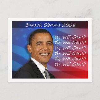 Obama Yes WE Can Postcard