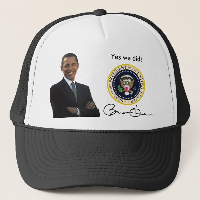 Obama Yes We Did - Baseball Cap (Front)