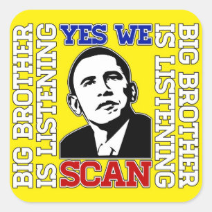 Obama Yes We Scan Sticker