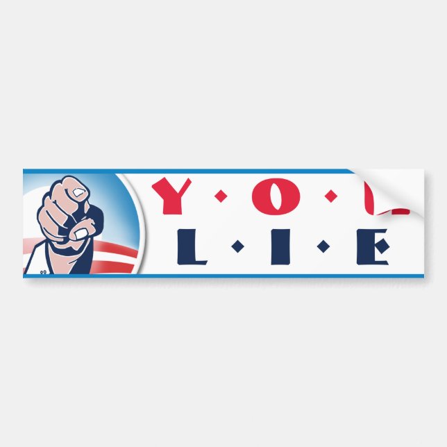 Obama You Lie Bumper Sticker (Front)