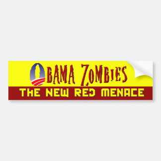 Obama Zombie Red Menace Bumper Sticker