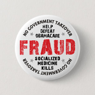 Obamacare Fraud 6 Cm Round Badge