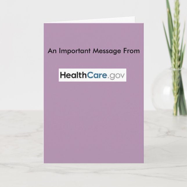 Obamacare Get Well Card (Front)