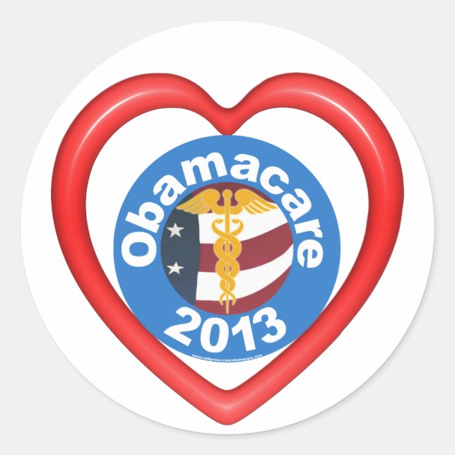 Obamacare Heart Sticker (Front)