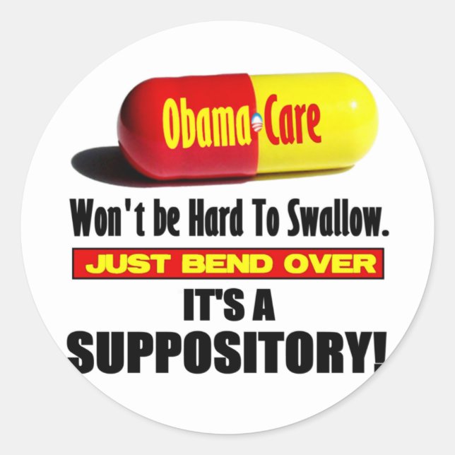 ObamaCare - Suppository Classic Round Sticker (Front)